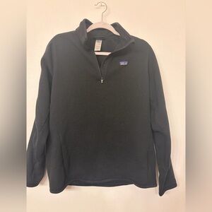 Patagonia Women's Black Better Sweater 1/4 Zip Pullover Large